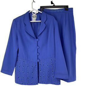 Womens Stella Louise for KB Vintage Skirt Suit Set Size 10 Bling 3981 Wedding